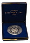 Cyprus, Republic, 1960-. AR Proof 50 Cents, 1985, International Year of Forest (KM58a; Fitikides 228P).

Uncirculated proof, accompanied with original...