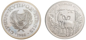 Cyprus, Republic, 1960-. AR Proof Pound, 1986, World Wildlife Fund (KM59a; Fitikides 229P).

Uncirculated proof, in original capsule.

From the “Cypri...