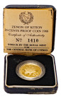 Cyprus, Republic, 1960-. Proof 20 Cents, 1989, Royal mint (KM61.2; Fitikides 212P).

Uncirculated proof, accompanied with box and certificate numbered...