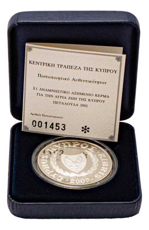 Cyprus, Republic, 1960-. AR Proof Pound, 2002, Cyprus Wildlife Series - Cyprus B...