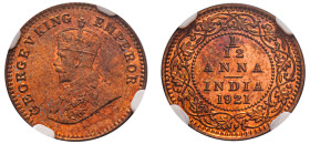 India, British India, George V, 1910-1936. 1/12 Anna, 1921 (c), Calcutta mint (KM509).

Graded MS63RD NGC.