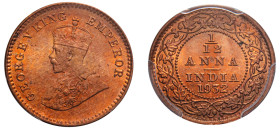 India, British India, George V, 1910-1936. 1/12 Anna, 1932 (c), Calcutta mint (KM509).

Graded MS64RD PCGS.