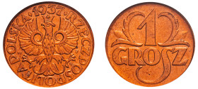 Poland, Second Republic, 1918-1939. Grosz, 1937 W, Warsaw mint (KM-Y8a).

Graded MS64RD NGC.