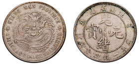 China, Kiangnan Province, Guangxu, 1875-1908. 20 Fen (20 Cents), Year 38 (1901), without “HAH” and spelled “MACE”, 5.42g (KM-Y-143a.6; LM-238).

Good ...