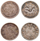 China, Kiangnan Province, Guangxu, 1875-1908. Lot of 2 coins comprising 10 Fen (10 Cents), Year 35 (1898), 2.61g (KM-Y-142a; LM-221) and 10 Fen (10 Ce...