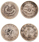 China, Kiangnan Province, Guangxu, 1875-1908. Lot of 2 coins comprising 20 Fen (20 Cents), Year 35 (1898), 5.24g (KM-Y-143a; LM-219) and 20 Fen (20 Ce...