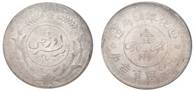 China, Sinkiang Province, Republic of China, 1912-1949. Sar, Year 6 (1917), without rosette (KM-Y-45.1; LM-837; Dav. 199).

Graded XF45 PCGS.

From th...