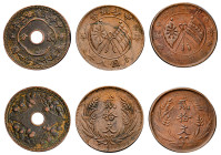 China, Republic, 1912-1949. Lot of 3 coins comprising 20 Cash, Year 8 (1919), 10.76g (KM-Y-308); 20 Cash, Year 10 (1921), 11.00g (KM-Y-308a) and 2 Fen...
