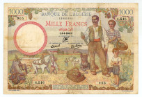 Algeria (French Colony)
Banque de l' Algerie
1.000 Francs, 8th August 1942
S/N G.516 905
Printer: Banque de France
Watermark: Woman's head
Pick 86

Fi...