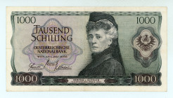Austria
National Bank
1.000 Schilling, 1st July 1966
S/N H096236C
Printer: OBeS
Watermark: Arch Pattern
Pick 147

Very fine.

From the “Yankee” Collec...