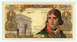France
Bank of France
100 Nouveaux Francs (Bonaparte), 5th April 1962
S/N F.171 14077
Signatures of Pol Gargam, Gaston Goüin d'Ambrières and Raoul Ton...