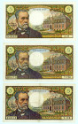 France
Lot of 3 banknotes comprising 5 Francs, 4th November 1966 (1) and 8th January 1970 (2)
S/N J.47 51937, T.126 08473 and T.119 88612
Watermark: P...