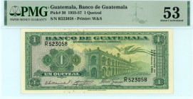 Guatemala
Banco de Guatemala
1 Quetzal, ND (1955-1957)
S/N R523058
Printer: W&S
Pick 30

Graded About Uncirculated 53 PMG.

From the “Yankee” Collecti...