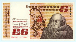 Ireland
Central Bank of Ireland
5 Pounds, 5th June 1979
S/N CDA 569905
Signatures of C. H. Murray and Tomás F. Ó Cofaigh
Printer: CBI
Pick 71C

Uncirc...