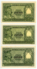 Italy
Ministry of Treasury (Ministero del tesoro)
Lot of 3 banknotes comprising 50 Lire (3), 31st December 1951
S/N 0783 026439, 2933 078249 and 3227 ...