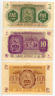 Libya (Tripolitani)
Military Authority of Tripolitania
Lot of 3 banknotes comprising 5 Lire, ND (1943-1951), 10 Lire, ND (1943-1951) and 50 Lire ND (1...