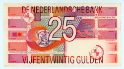 Netherlands
De Nederlandsche Bank
25 Gulden (Red Robin), 5th April 1989
S/N 2137071394
Signatures of Willem Frederik Duisenberg and Tommy de Swaan
Pri...