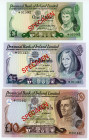 Northern Ireland
Provincial Bank of Ireland Limited
Lot of 3 banknotes comprising Specimen 1 Pound, Specimen 5 Pounds, Specimen 10 Pounds, 1st January...