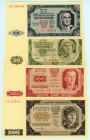 Poland
Bank Polski
Lot of 4 banknotes comprising 20, 50, 100 and 500 Zlotych, 1st July 1948
S/N KE 5505440, EL 6950044, KR 4505070 and CC1786461
Pick ...