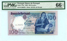 Portugal
Banco de Portugal
100 Escudos, 2nd September 1980
S/N EL98970
Signatures of Manuel Jacinto Nunes and Joaquim Cavaqueiro Mestre
Printer: Royal...
