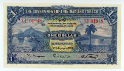 Trinidad and Tobago
The Government of Trinidad and Tobago
1 Dollar, 2nd January 1939
S/N 9D 01948
Printer: TDLR
Pick 5b

Extremely fine.

From the “Ya...