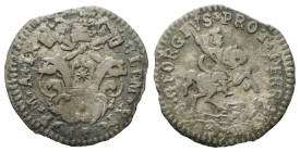 FERRARA
Clemente XI (Gian Francesco Albani), 1700-1721.
Grossetto da 13 Quattrini 1709.
Mi
gr. 1,42
Dr. CLEM★ XI - P★ M★ A ★IX. Stemma sormontato...