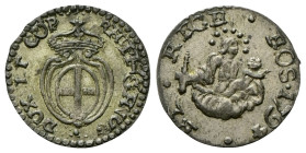 GENOVA
Dogi Biennali, 1528-1797. III Fase, 1637-1797.
8 Denari 1794.
Mi
gr. 0,97
Dr. •DUX ET GUB - REIP GENU•. Stemma coronato.
Rv. •ET•REGE - •...