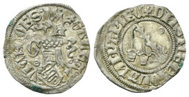 MILANO
Galeazzo II Visconti, signore di milano 1355-1378.
Sesino.
Ag
gr. 1,13
Dr. +GALEAZ• - VICECOMES•. Scudo inclinato sormontato da elmo col c...