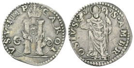 MILANO
Carlo V d’Asburgo, Imperatore e Duca di Milano, 1535-1556. 
Denaro da 8 Soldi.
Ag
gr. 2,80
Dr. •CAROL - VS• V•IMP•. Le colonne di Eracle s...