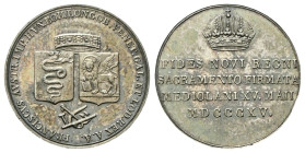 MILANO
Francesco I (II) d'Asburgo Lorena, Re del Lombardo Veneto, 1815-1835.
Medaglia o Gettone 1815 del Giuramento delle Province Lombarde.
Ag
gr...