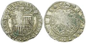 MIRANDOLA
Alessandro I Pico, 1602-1637.
Fiorino.
Ag
gr. 4,51
Dr. ✿ALEX - •DVX• MI -R• I• MA -R• CONCO - R• III. Stemma coronato su due bastoni de...