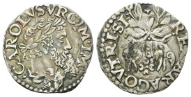 NAPOLI
Carlo V D’Asburgo, Re di Spagna, Sicilia, Napoli, 1516-1556, Imperatore, 1519-1556.
Carlino.
Ag
gr. 3,07
Dr. ▸CAROLVS ▸V ▸ROM ▸IM▸. Busto ...