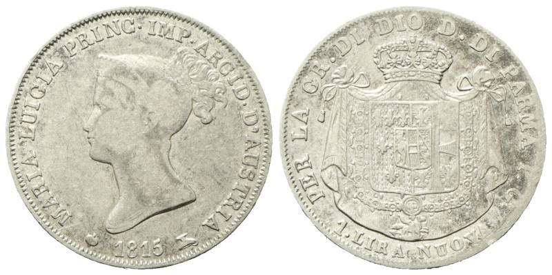 PARMA
Maria Luigia d'Austria, 1814-1847.
Lira 1815, zecca di Milano.
Ag
gr. ...
