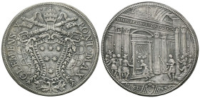 ROMA
Clemente X (Emilio Altieri), 1670-1676.
Piastra 1675 Giubileo.
Ag
gr. 31,59
Dr. CLEMENS✶ X - ✶ - ✶ - PONT ✶ MAX. Stemma sormontato da trireg...