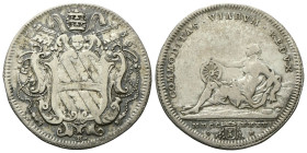 ROMA
Clemente XII (Lorenzo Corsini), 1730-1740. 
Testone (MDCCXXXVI) 1736. 
Ag
gr. 8,30 
Dr. Anepigrafe. Stemma a targa sormontato da triregno e ...
