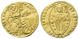 VENEZIA
Marco Corner Doge LIX, 1365-1368.
Ducato.
Au
gr. 3,51
Dr. MARC’ CORNARIO - •S•M•VENETI. San Marco nimbato, stante verso s., porge il vess...