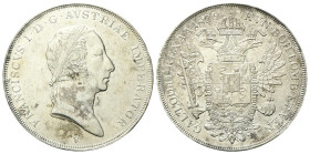 VENEZIA
Francesco I (II) d’Asburgo Lorena, Re del Lombardo Veneto, 1815-1835.
Scudo Nuovo da 6 Lire 1826.
Ag
gr. 25,81
Dr. FRANCISCVS•I•D•G•AVSTR...
