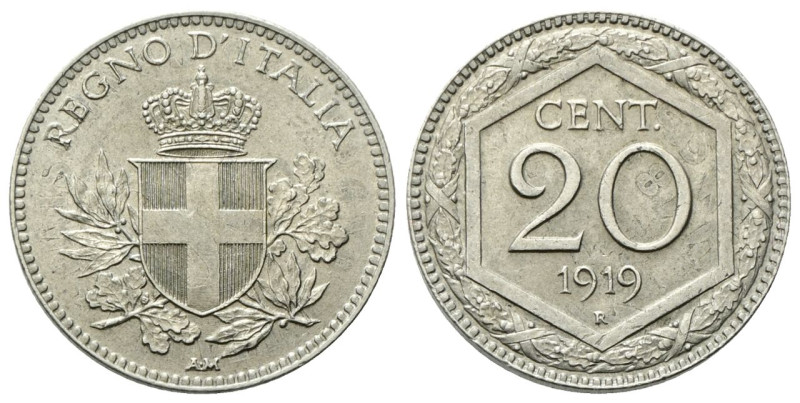 REGNO D’ITALIA
Vittorio Emanuele III, 1900-1943.
20 Centesimi 1919 rigato Roma...