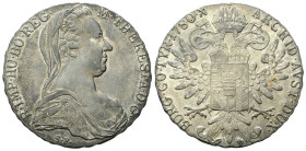 COLONIA ERITREA
Vittorio Emanuele III, 1900-1943.
Tallero di convenzione (1780) 1935, Roma.
Ag
gr. 27,99,mm 40
Dr. Busto velato dell’imperatrice ...