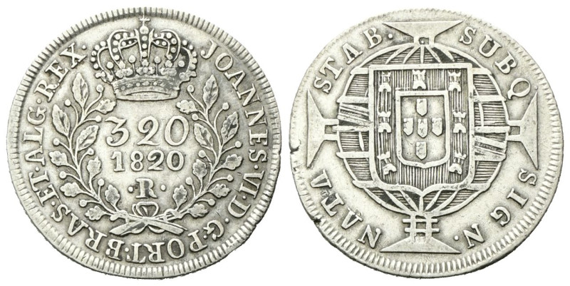 BRASILE
Giovanni VI di Braganza, 1816-1826.
320 Reis 1820 Rio de Janeiro.
Ag...