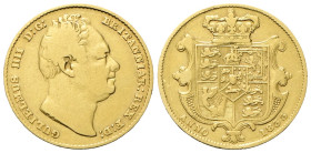 GRAN BRETAGNA
Guglielmo IV, 1830-1837.
Sterlina 1833.
Au
gr. 7,78
Dr. GUGLIELMUS IIII D G - BRETANNIAR REX F D. Testa nuda a d.
Rv. Stemma coron...
