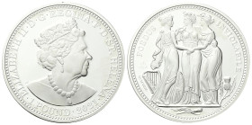 GRAN BRETAGNA
Elisabetta II, 1952-2022.
Pound 2021 The Three Graces.
Ag
gr. 31,13
Dr. Busto coronato della Regina Elisabetta II a d., disegnato d...
