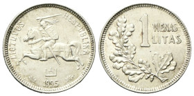 LITUANIA
Prima Repubblica, 1925-1938.
1 Litas 1925.
Ag
gr. 2,71
Dr. Stemma nazionale.
Rv. Ramo di quercia con valore.
KM#76.
q .FDC