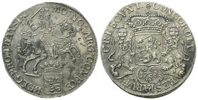 PAESI BASSI
Repubblica delle Sette Province Unite, 1581-1795.
Ducatone o Cavaliere d’argento 1733, Overijssel.
Ag
gr. 32,48
Dr. MO NO ARG CON FŒ ...