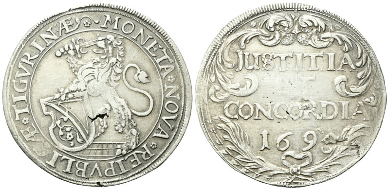 SVIZZERA
Città di Zurigo. Repubblica, 1648-1798.
Thaler 1695.
Ag
gr. 27,31
...