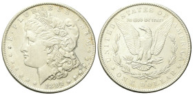 USA
Federazione.
Dollaro 1891 S, zecca di San Francisco.
Ag
gr. 26,73
Dr. Testa muliebre diademata a s., con berretto frigio.
Rv. Aquila ad ali ...