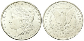 USA
Federazione.
Dollaro 1896, zecca di Philadelphia.
Ag
gr. 26,86
Dr. Testa muliebre diademata a s., con berretto frigio.
Rv. Aquila ad ali spi...