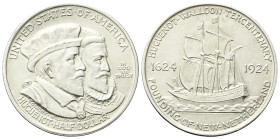USA
Confederazione.
Half Dollar 1924, Huguenot-Walloon Tercentenary.
Ag
Dr. L'ammiraglio Gaspard de Coligny (COLIGNY) 1519-1572 e Guglielmo I, pri...