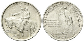 USA
Confederazione.
Half Dollar 1925, Stone Mountain Memorial.
Ag
Dr. I generali Robert E. Lee e Stonewall Jackson a cavallo.
Rv. Un'aquila in bi...