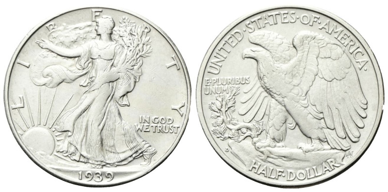 USA
Federazione.
Half Dollar 1939 Walking Liberty D, zecca di Denver.
Ag
Dr....